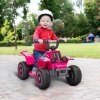 AIYAPLAY 6V Electric Car for Kids, Battery Powered Kids ATV, Quad Bike with Forward Backward, LED Headlights, for Ages 18-36 Months, Pink