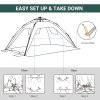 Outsunny 2 Man Pop-up Tent Beach Tent Sun Shelter w/ Windows Doors Hook Sandbags UV Protection Waterproof Outdoor Adventure Garden, Green