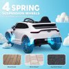 AIYAPLAY Aston Martin DBX Licensed 12V Kids Ride on Car, Kids Electric Car with Remote Control, 4 Suspension Wheels, LED Lights, Music, Horn, Slow Start, for Ages 3-6 Years, White