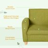 HOMCOM Children's Armchairs Toddler Chair Wood Frame Anti-Slip Legs High Back Bedroom Playroom Furniture Green