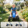AIYAPLAY Pedal Go Kart for Kids, Children Ride-On Race Car with Silent EVA Tyres, for 2-5 Years, Blue