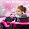 AIYAPLAY Volkswagen E-Buggy Licensed Electric Car for Kids, 12V Kids Electric Ride on with Remote Control, Suspension, Slow Start, LED Lights, USB, Music, Horn, for Ages 3-6 Years, Pink