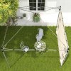 Outsunny Gazebo Side Panel, Canopy Sidewall Panel with 4 Mesh Bags and 2 Storage Pockets for 3 x 3 m Straight Leg Pop Up Gazebos, 1 Pack Sidewall Only, Beige