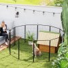 PawHut Dog Pen, 12 Panel Puppy Pen, Steel Dog Playpen, for Medium Breeds, 100cm Tall, Black