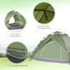 Outsunny 3 Person Camping Tent, Instant Pop Up Tent, Dome Tent with Sewn-in Groundsheet, 2 in 1 Double Layers for Camping, Hiking, Backpacking, Green