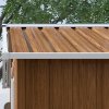 Outsunny 6.5 x 3.5ft Metal Garden Shed, Outdoor Storage Shed for Tool Organization with Double Sliding Doors and 4 Vents for Garden, Patio, Brown Wood Effect
