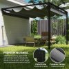 Outsunny 3 x 3(m) Outdoor Lean To Pergola Retractable Canopy Wall Mounted Gazebo Patio Shelter Sun Shade, Grey