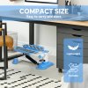 HOMCOM Portable Mini Stepper, Steppers for Exercise Workout with LCD Display Monitor, Anti-skid Foot Pedals for Home Gym Office, Blue