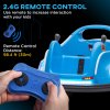 AIYAPLAY Angry Bird Licensed 12V Kids Bumper Car, 360 Rotation Waltzer Car with Joysticks, Remote Control, Music USB LED Lights, for 3-5 Years Old - Blue