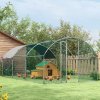 PawHut Wooden Chicken Coop, Poultry Cage with Nesting Boxes, Tray, Hen House for 2-4 Chickens, Yellow