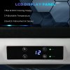 Outsunny 30L Car Refrigerator, Portable Compressor Car Fridge Freezer, Electric Cooler Box with 12/24V DC and 110-240V AC for Camping, Driving, Picnic, Down to -20°C, Grey and Black