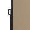Outsunny Retractable Side Awning, Garden Privacy Screen Divider, Full Cassette Wind Breaker for Hot Tub, Balcony, Terrace, Pool, 400 x 160cm, Khaki