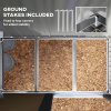 Outsunny 5x3ft Garden Shed, Steel Small Shed, Outdoor Lean-to Shed with Adjustable Shelf, Lock and Gloves for Patio, Garden, Brown with Foundation Kit