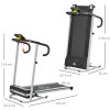 HOMCOM Electric Treadmill Walking Pad, 1-10km/h Folding Running Machine, Gym Fitness Exercise with LCD Monitor, Grey
