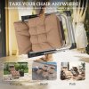 Outsunny 2 Piece Reclining Zero Gravity Chair Metal Frame Folding Garden Sun Lounger with Cushion Headrest, Khaki