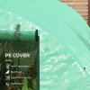 Outsunny 3 x 2(m) Polytunnel Greenhouse with Sprinkler Irrigation System, Walk-in Green House for Garden with Wide Roll-up Door, 6 Mesh Windows, Galvanised Steel Frame, Green