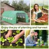 Outsunny 6 x 3 x 2 m Polytunnel Greenhouse with Roll-up Side Walls, Walk-in Grow House Tent with Steel Frame, Reinforced Cover, Zipped Door and 12 Mesh Windows for Garden, Green