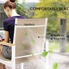Outsunny 5 Piece Garden Table and Chairs, Outdoor Dining Set with Tempered Glass Table Top, 4 Armchairs with High Backrest, 4 Seater Garden Furniture Set for Deck, Balcony