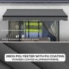 Outsunny 3.5 x 2.5m Electric Awning with Remote Controller, Aluminium Frame Retractable Awning, Half Cassette Sun Canopies for Patio Deck Door Window, Dark Grey