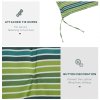 Outsunny Set of 2 Outdoor Garden Patio 2-3 Seater Bench Swing Chair Cushion Seat Pad Mat Replacement 120L x 50W x 5T cm - Green Stripes