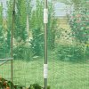 Outsunny 3 x 2(m) Polytunnel Greenhouse with Sprinkler Irrigation System, Walk-in Green House for Garden with Wide Roll-up Door, 6 Mesh Windows, Galvanised Steel Frame, Green
