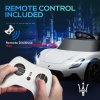 AIYAPLAY Maserati MC20 Licensed 12V Electric Car for Kids with Remote Control, Kids' Electric Ride on with Slow Start, LED Lights, Music, Horn, Spring Suspension, for 3-6 Years, White
