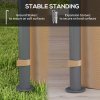 Outsunny 3 x 3 m Garden Gazebo, Double Roof Metal Gazebo with Curtains and Solar-Powered LED Lights, Outdoor Canopy Shelter for Patio, Deck, Brown