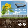 Outsunny 645L Metal Raised Garden Bed, DIY Large Steel Planter Box, No Bottom w/ A Pairs of Glove for Backyard, Patio to Grow Vegetables, Herbs, and Flowers, 258cmx90cm