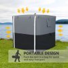 Outsunny Pop Up Gazebo with Sides, 2m x 2m Easy 1 Person Setup Party Tent with Carry Bag, Stakes, Ropes, Folding Multifunctional Instant Shelter, Black and Grey