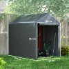 Outsunny 1.2 x 1.8m Garden Storage Shed Tent, Portable Shed Shelter with Galvanised Steel Frame and Large Door, for Motorbike, Garden Tools, Bike Storage