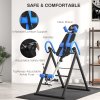 HOMCOM Gravity Inversion Table w/ Safety Belt Adjustable Hand Stand Home Back Stretcher Machine For Muscle Pain Relief, Blue