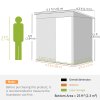 Outsunny 6 x 4ft Metal Garden Shed, Easy to Assemble, Galvanised Steel Shed with Lockable Door and Gloves, Outdoor Tool Storage Shed for Garden, Patio, Dark Grey