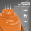 HOMCOM 12 Tonne Hydraulic Bottle Jack with 19-37 cm Lifting Range, Heavy Duty Portable Compact Car Jack Lift with Saddle and 3 Section Handle for Pickup, Truck, Auto Repair Maintenance, Orange