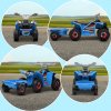 HOMCOM Electric Quad Bike, 6V Kids Ride On All-Terrain with Back Trailer for Ages 18-36 Months - Blue