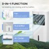HOMCOM 3-in-1 Portable Air Cooler with 15 Litre Capacity, Evaporative Air Cooler with Automatic Oscillation, 3 Modes, 3 Speeds, Ice Boxes, Air Conditioner Fan for Home, Bedroom, Office
