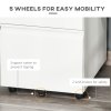 Vinsetto 3-Drawer Filing Cabinet with Lock, Mobile Steel File Cabinet for A4, Legal and Letter Size, Under Desk Drawers with Pre-Assembled Body for Home Office, 39 x 48 x 60 cm, White