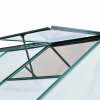 Outsunny 6 x 8ft Polycarbonate Greenhouse, Large Walk-In Green House with Slide Door and Window, Garden Plants Grow House with Aluminium Frame and Foundation, Dark Green