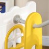 AIYAPLAY Toddler Swing and Slide Set, 6-in-1 Baby Climber and Swing Set, Kids Playground with Basketball Hoop, Telescope, Storage Space - Yellow
