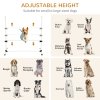 PawHut Dog Agility Equipment Training Height Adjustable Jumps Hurdle 4 Pieces with Carrying Bag for Outdoor, White
