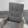 Outsunny 3 Pieces Rattan Bistro Set, Wicker Balcony Furniture Set with Reclining Sun Loungers, 2-Tier Coffee Table and Cushions, 2 Seater Garden Furniture for Outdoor Patio Balcony, Brown