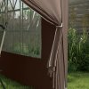 Outsunny 3 x 3 Meters Pop Up Water Resistant Gazebo Wedding Camping Party Tent Canopy Marquee with Carry Bag and 2 Windows, Coffee