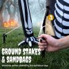 Outsunny 140 cm Inflatable Ground Crawling Skeleton, Scary Halloween Decoration, Blow Up Decoration with Built-in LED Lights for Garden Indoor Outdoor Decor