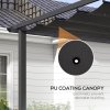 Outsunny 3 x 4m Pergola with Retractable Roof, Aluminium Frame Garden Gazebo Canopy Outdoor Sun Shade Shelter for Grill, Patio, Deck, Dark Grey