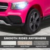 AIYAPLAY Mercedes-Benz GLC Coupe Licensed Kids Ride on Car, 12V Battery Powered Kids Electric Car with Remote Control, Soft Start, LED Light, Music, MP3, 3 Speed, for 3-6 Years, Pink