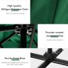Outsunny 2.5 x 2.5m Patio Offset Parasol Umbrella Cantilever Hanging Aluminium Sun Shade Canopy Shelter 360 Rotation with Crank Handle and Cross Base, Green
