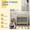 AIYAPLAY Kids Toy Storage Units, 3 Tier Toys Storage Organiser with 6 Storage Boxes, for Bedroom, Playroom, Nursery, 76 x 37 x 60cm, Grey