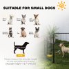 PawHut Dog Pen, 6 Panel Puppy Pen, Steel Dog Playpen, for Small Breeds, 60cm Tall, Black