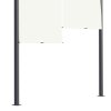 Outsunny 3 x 4m Metal Pergola with LED Lights, Outdoor Garden Pergola with Sliding Roof, Solar Powered, for BBQ, Cream White