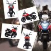 AIYAPLAY Honda Licensed 12V Kids Electric Motorbike, Ride on Motorcycle with Music, Headlights, Early Education Function, 2 Training Wheels, for 3-6 Years - Red