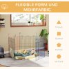 PawHut Dog Playpen, Puppy Pen, Metal Rabbit Run, Pet Crate Fence w/ Door, for Indoors and Outdoors, 60H x 120cm
